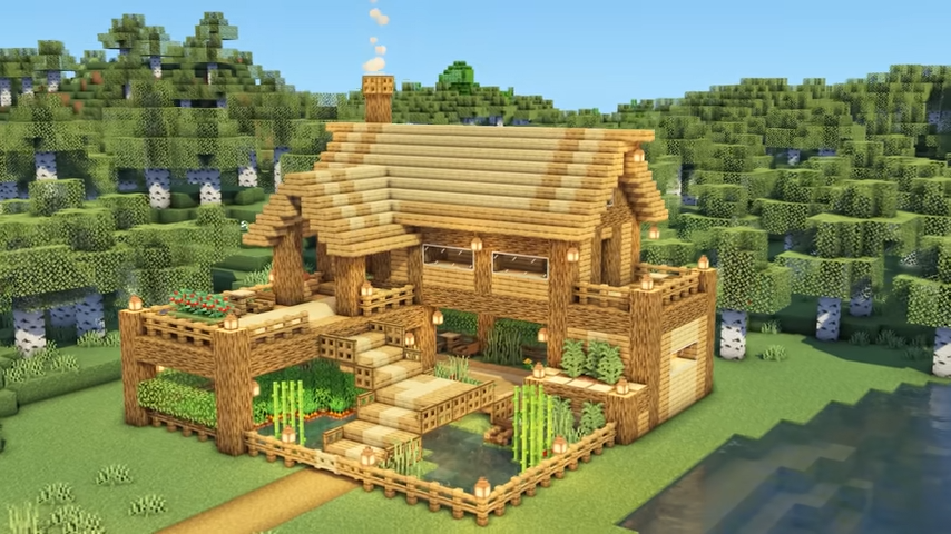 Minecraft How To Build a Survival Farm House 0 7 screenshot